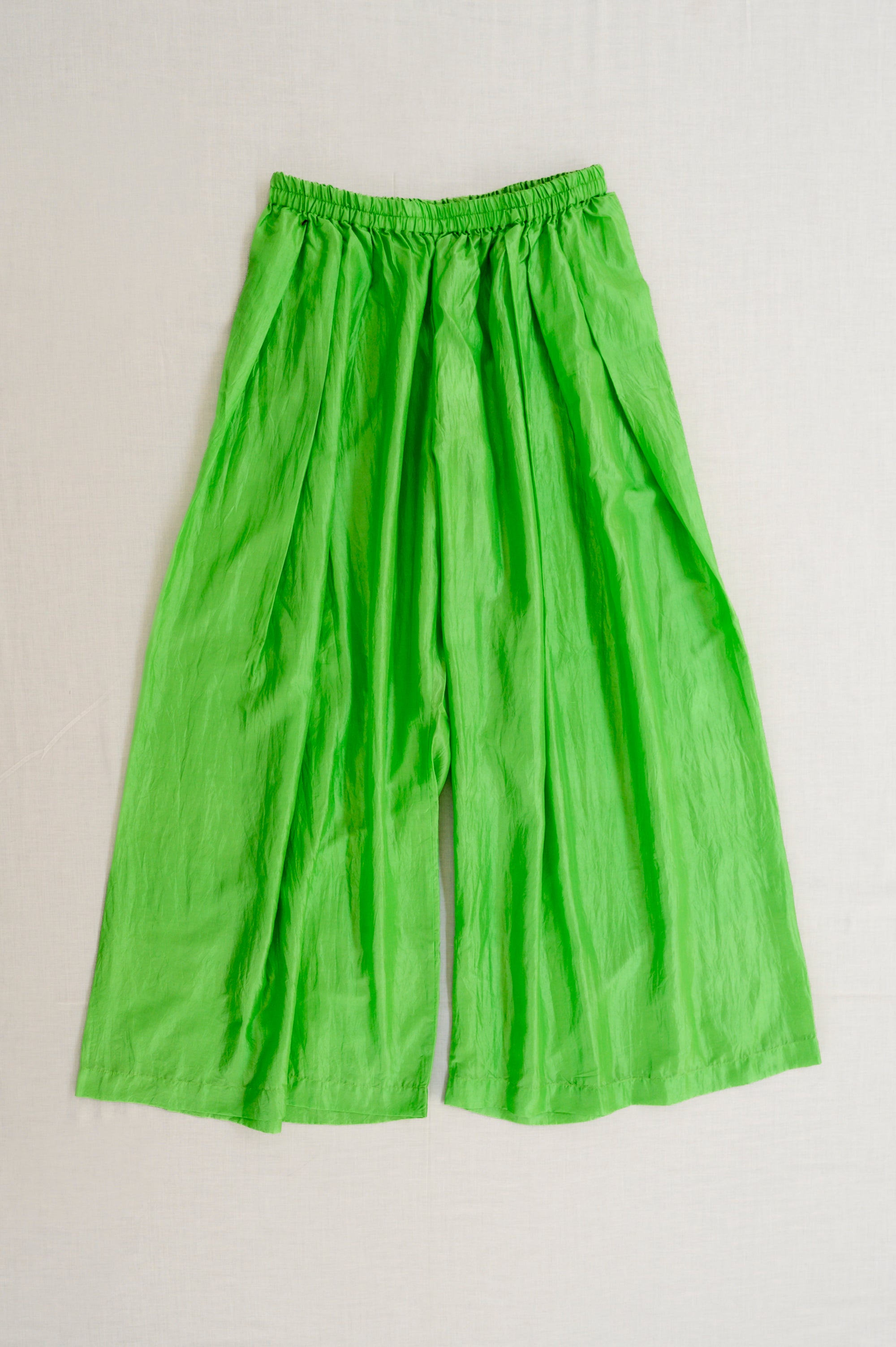 Pleated Pants | Neon Green